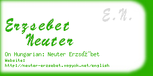 erzsebet neuter business card